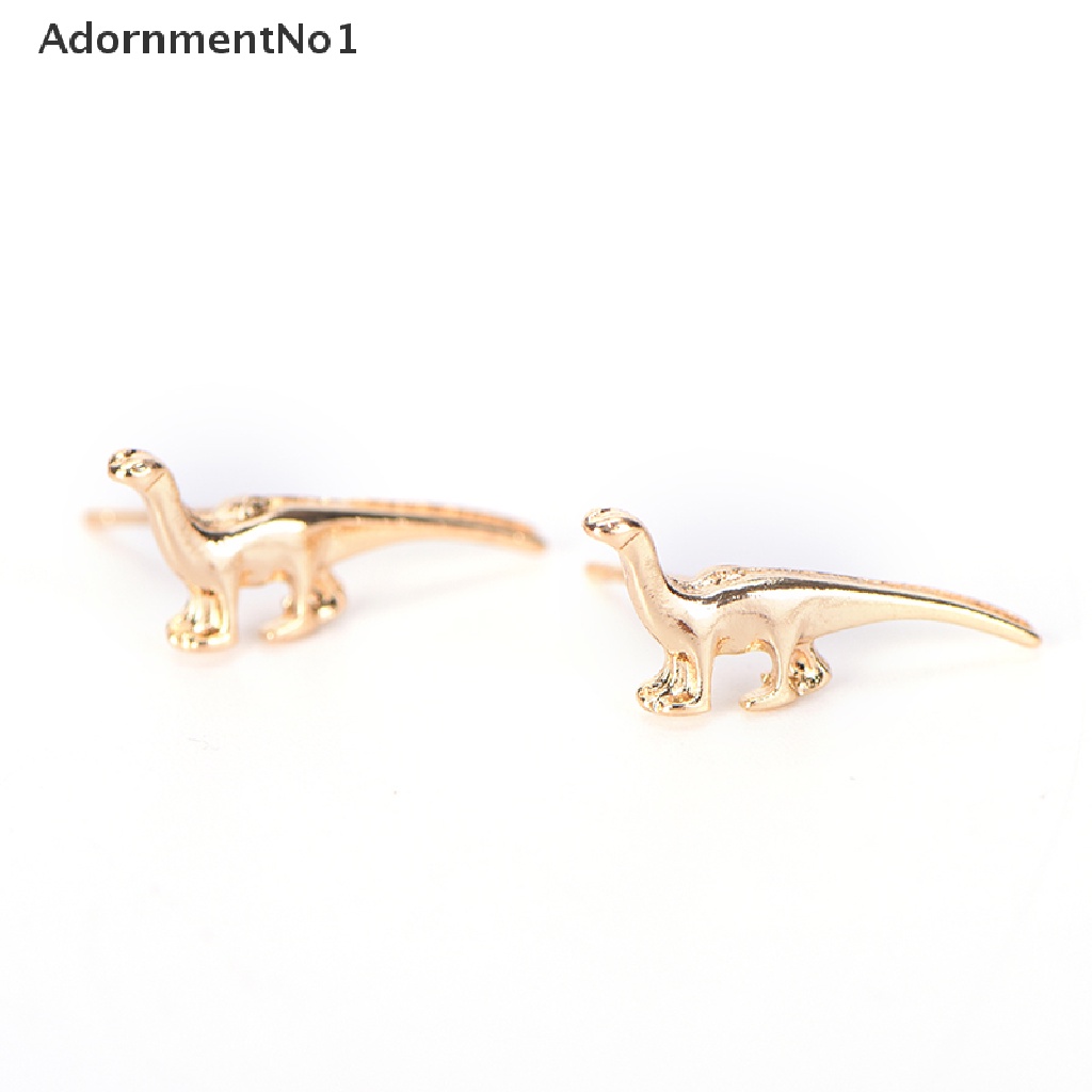 (AdornmentNo1) 3 Pasang / Set Anting Tusuk Bentuk Dinosaurus Bahan metal Untuk Wanita