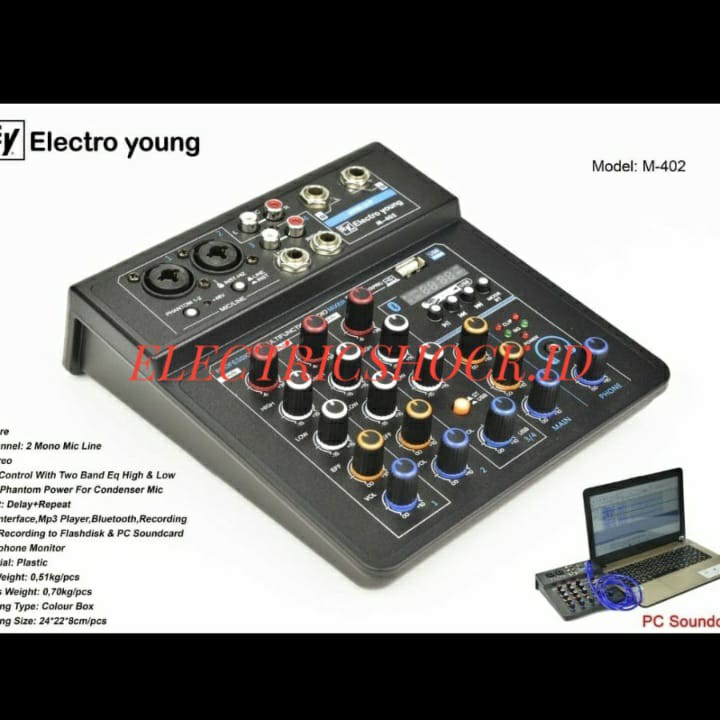 MIXER AUDIO ELECTRO YOUNG M 402 / M402 ELECTROYOUNG M 402 4 CHANNEL