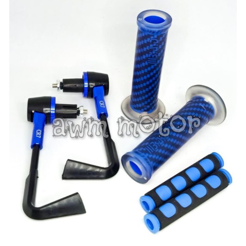 [PAKET STANG ACC] Proguard L Plus Handgrip BAD Carbon Dan Karet Handle Rem Universal Motor