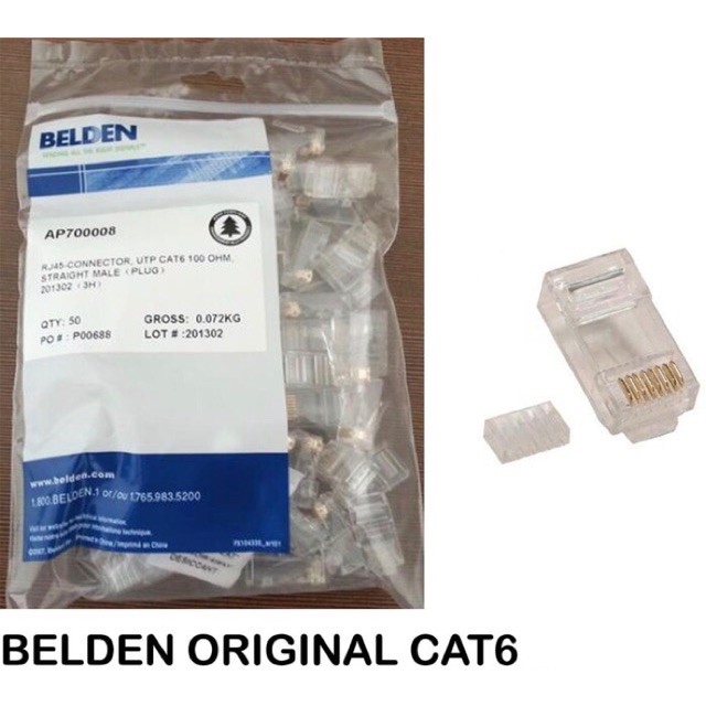 Jual Belden Rj Connector Cat Konektor Rj Cat Ap Original Shopee Indonesia