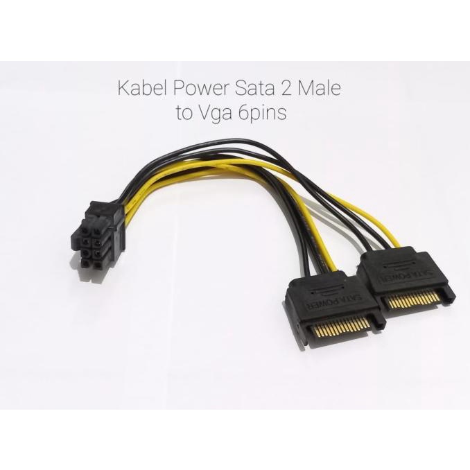 hanya disini] Kabel power sata 2male to VGA 6 pins