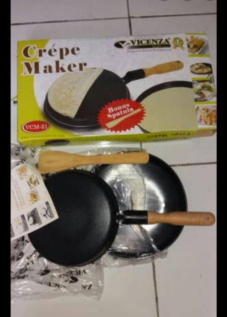Wajan Terbalik Vicenza Vcm21 Kulit Crepe Maker Risoles Lumpia Martabak Dadar Crepes 1.100g