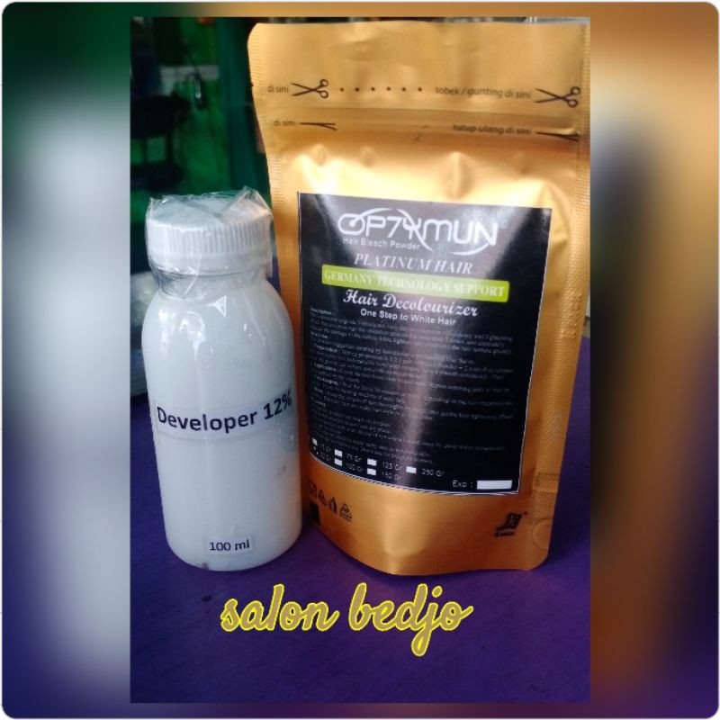 Bleaching Rambut Optymun Level 9 500gr Shopee Indonesia