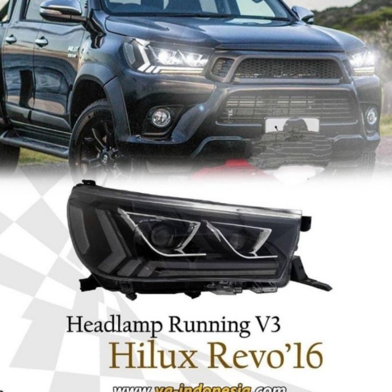 paket lampu depan belakang hilux revo 2016