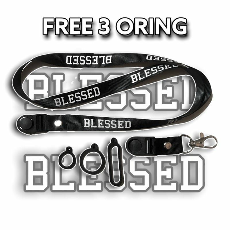 

lanyard BLESSED gantungan kunci DISTRO / tali lanyard gantungan leher id card name tag kartu nama