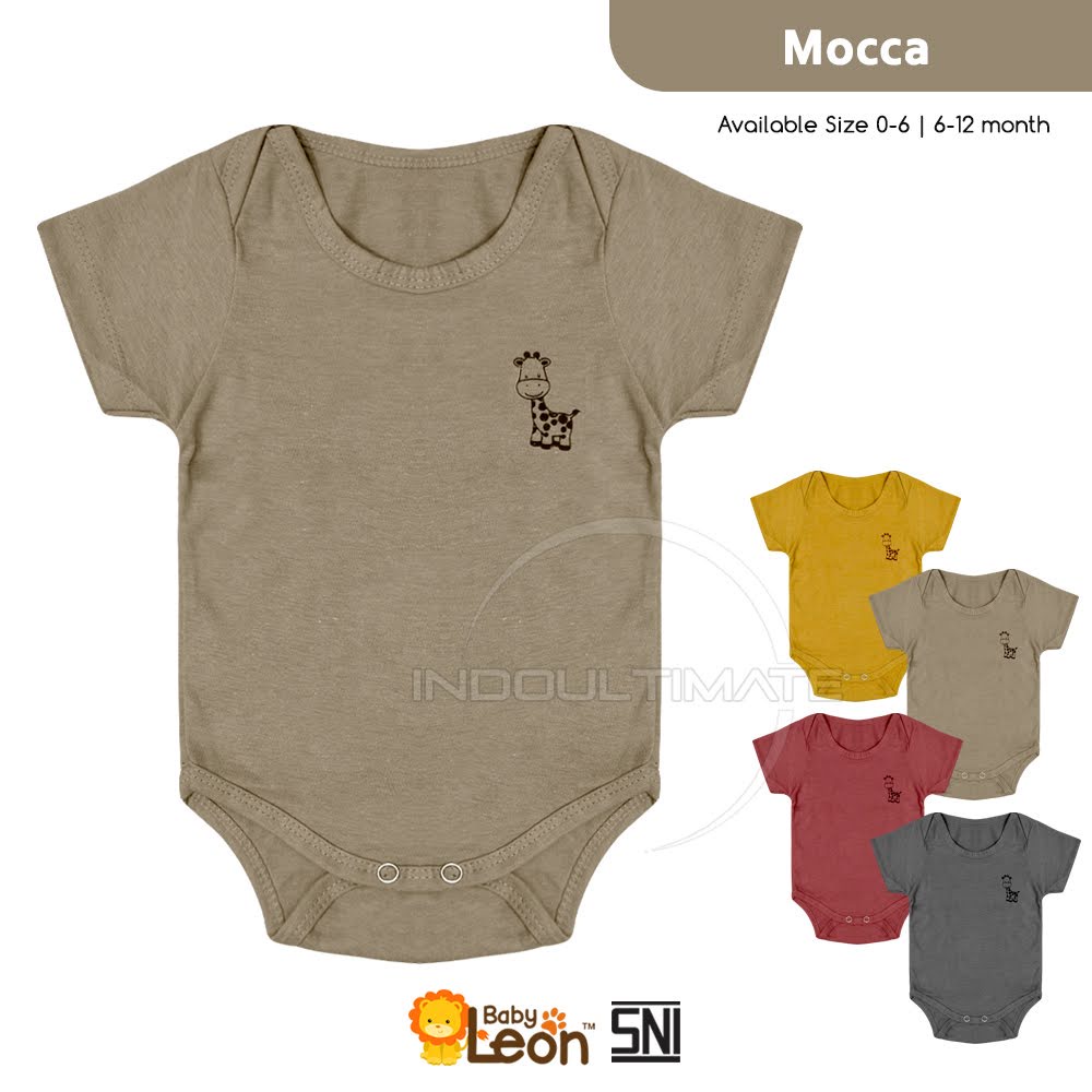 BABY LEON Body Suit Bayi Jumper Bayi Single Knit two tone color Jumsuit Bayi  BC-301SK Jumpsuit Bayi Perempuan Laki-Laki Baju Bayi Cewek Cowok Kaos Bayi Pakaian Bayi Baju Tidur Anak Bayi Baju Harian bayi