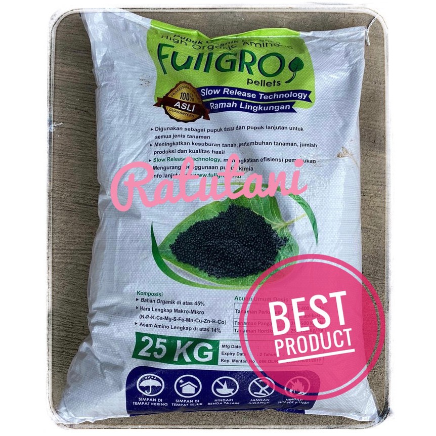 FULLGRO pellets pupuk organik dasar lanjutan 25kg