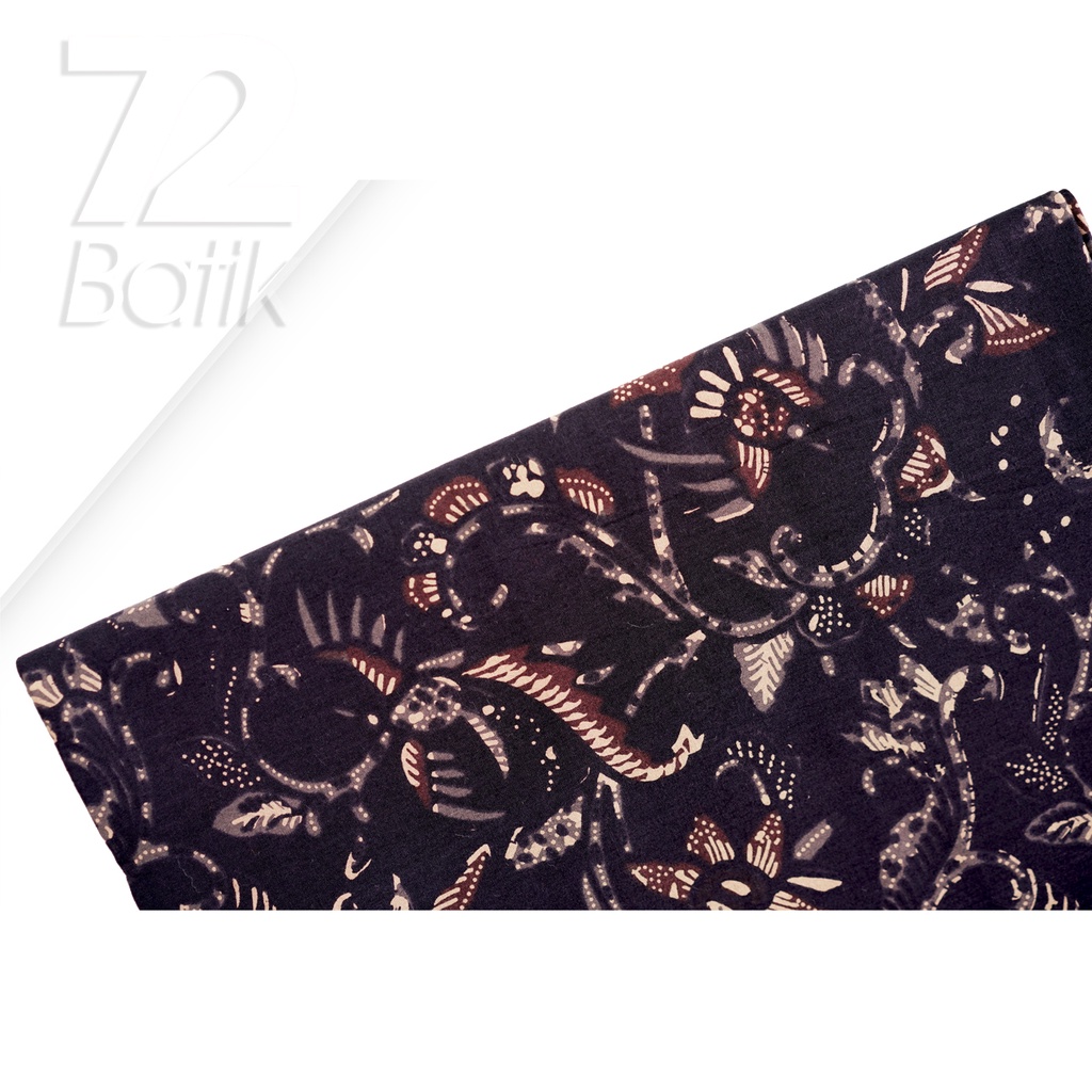 KAIN BATIK PREMIUM Bahan Katun Motif Fosil Warna Hitam 722296 Cap 72 Jarik Jarit Samping Kebat Panjang Batik Katun Modern Premium Bahan Seragam Batik Pernikahan Kantor Keluarga Murah Kamen Jadi Batik Bali Lembaran