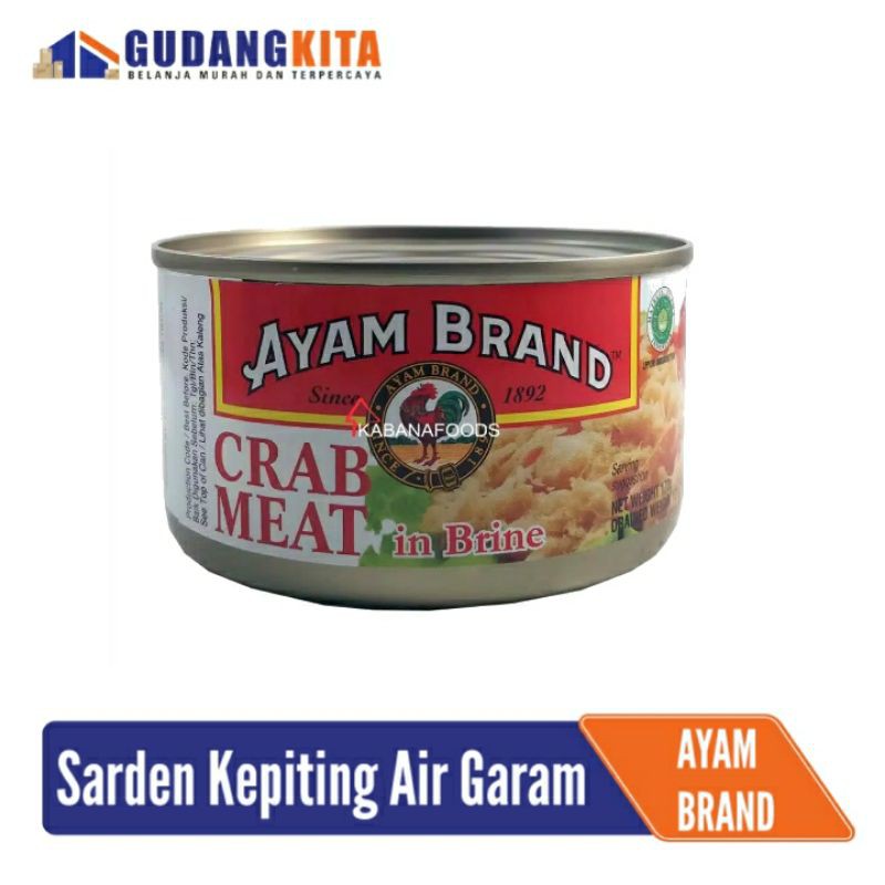 

Kepiting Air Garam Kaleng Ayam Brand 170gr