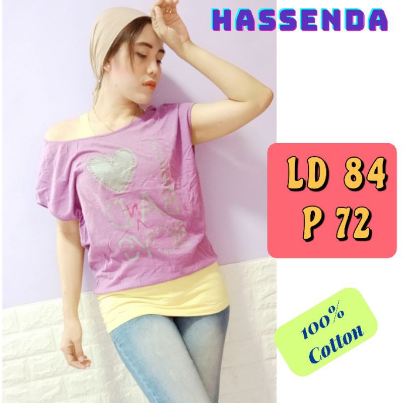 HASSENDA S Atasan kaos tshirt wanita