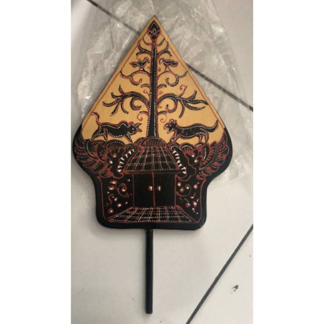 SOUVENIR WAYANG KLITIK MODEL SOLO GUNUNGAN 25x12 cm BAHAN KAYU - DEKORASI RUMAH