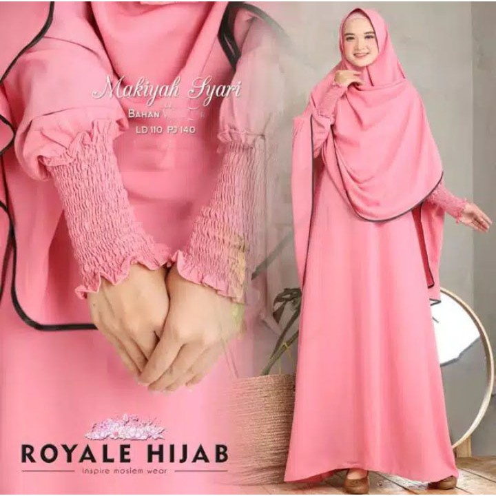 gamis syar'i MAKIYAH / gamis set hijab / gamis syar'i terbaru