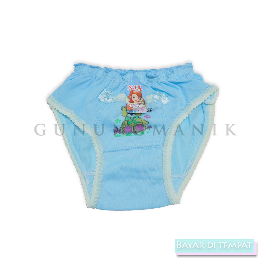 celana dalam anak perempuan isi 6 pcs motif kartun bahan katun lembut menyerap keringat termurah