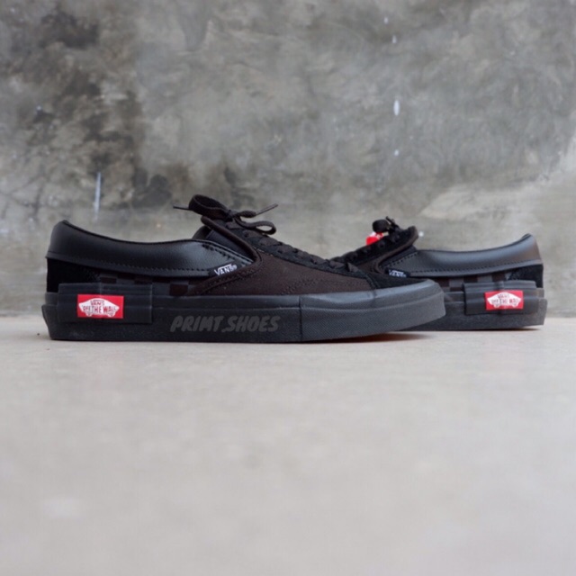Vans Slip On Cut and Paste Checkerboard Black Black