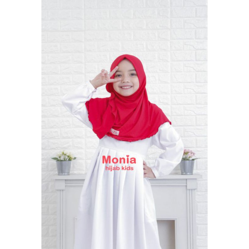 Yara Hijab by Monia Hijab Kids Red MLXL | Hijab Terlaris