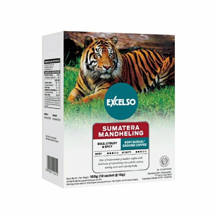 

Coffee Excelso Sumatera Mandheling 100gr(10 sachet @10gr) Box