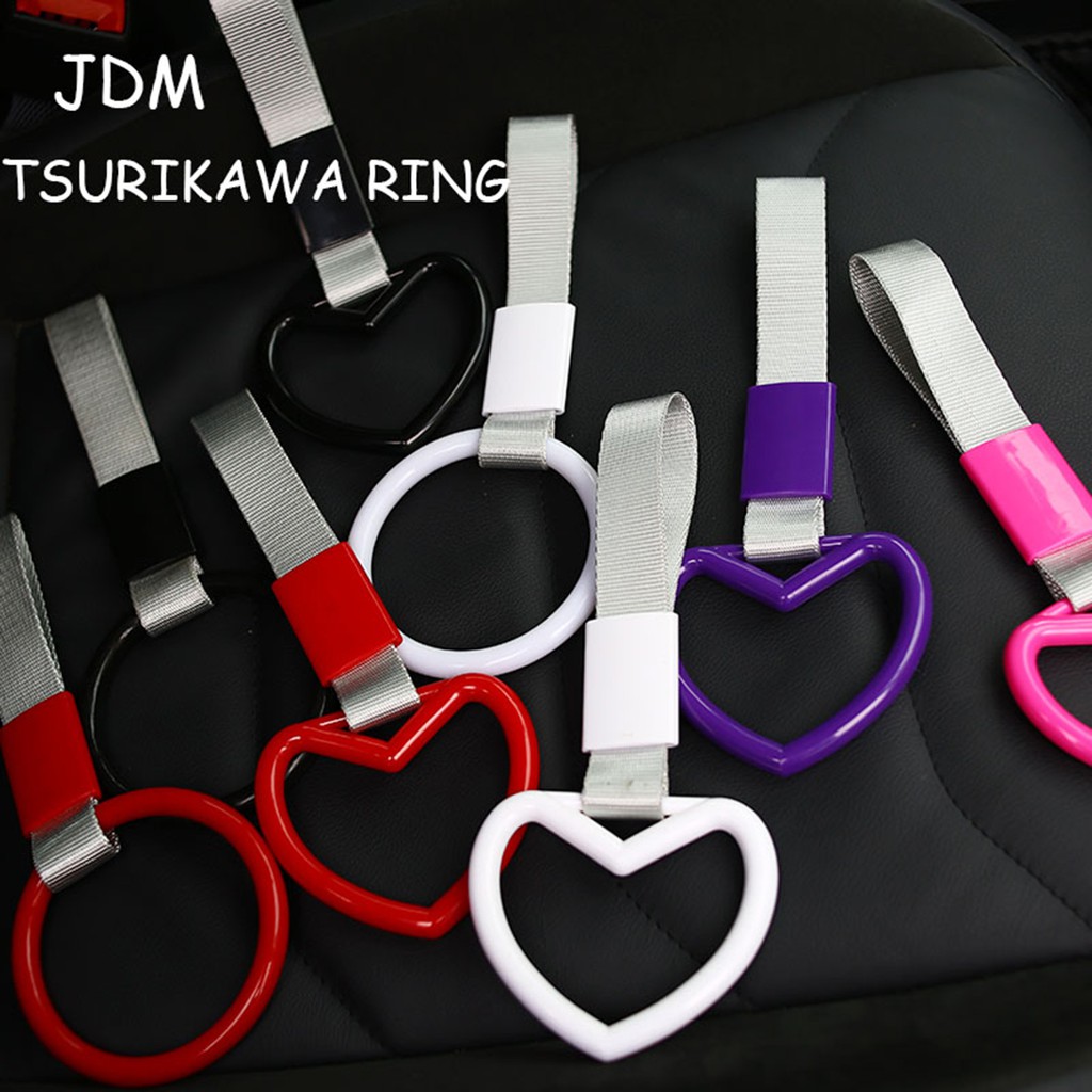 Car Interior Pull Ring Subway Train Bus Handle Strap Charm Drift JDM TSURIKAWA RING Car Rear Bumper Warning Loop