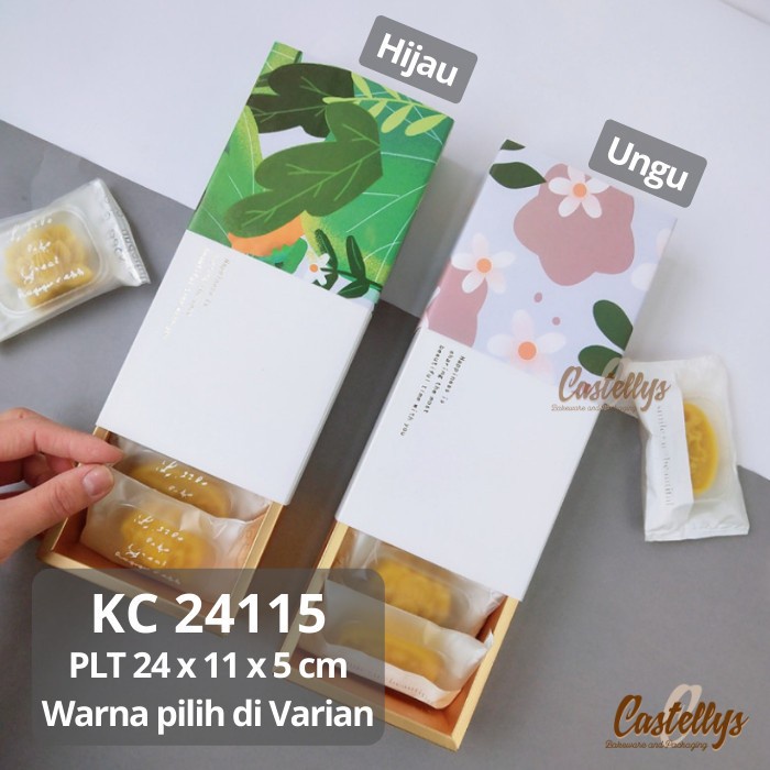 

KC24115 5 pcs Kotak Kue GREEN Kue Kering Bolu Nastar Pia Brownies