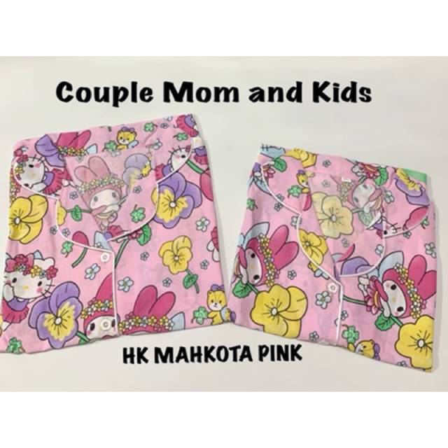 LD 116 120 COUPLE  MOM  AND KIDS  Piyama Baju  Tidur Set 