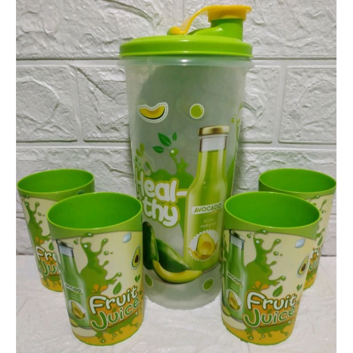 Teko Biggy Cluny Set 1.2L serbaguna BPA Free / Teko Air Minum 1.2L / Gelas Plastik / Botol Tempat Air Minyak / Cool pot