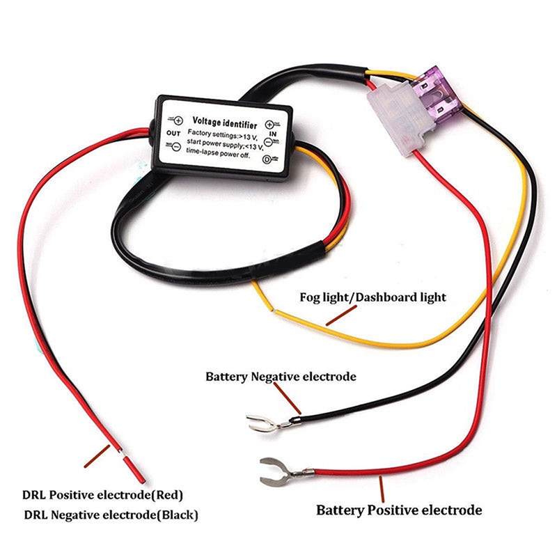 {LUCKID}Car LED Daytime Running Light Automatic ON/OFF Controller Module DRL Relay Kits