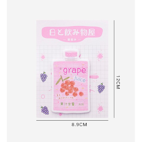 J2 - Sticky Notes Minuman Lucu Unik memo mini-4