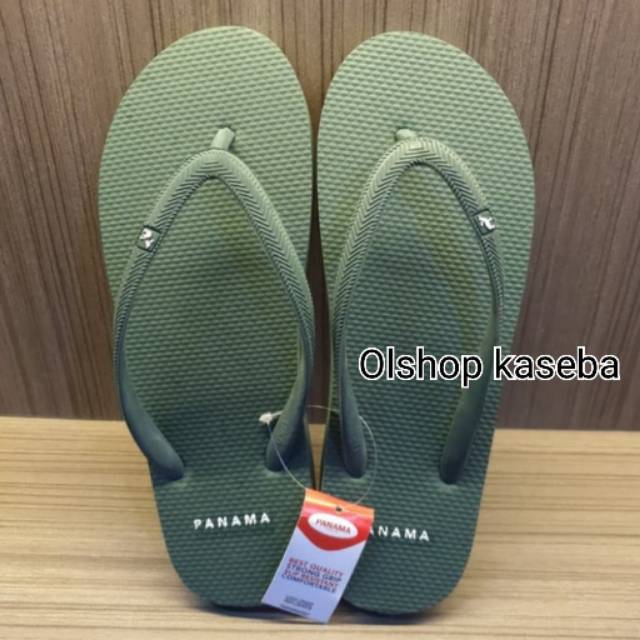Sandal Panama Female ORI / Sandal Panama Wanita Ori/ Sandal Jepit / Sandal Pantai Wanita WB 2 Green