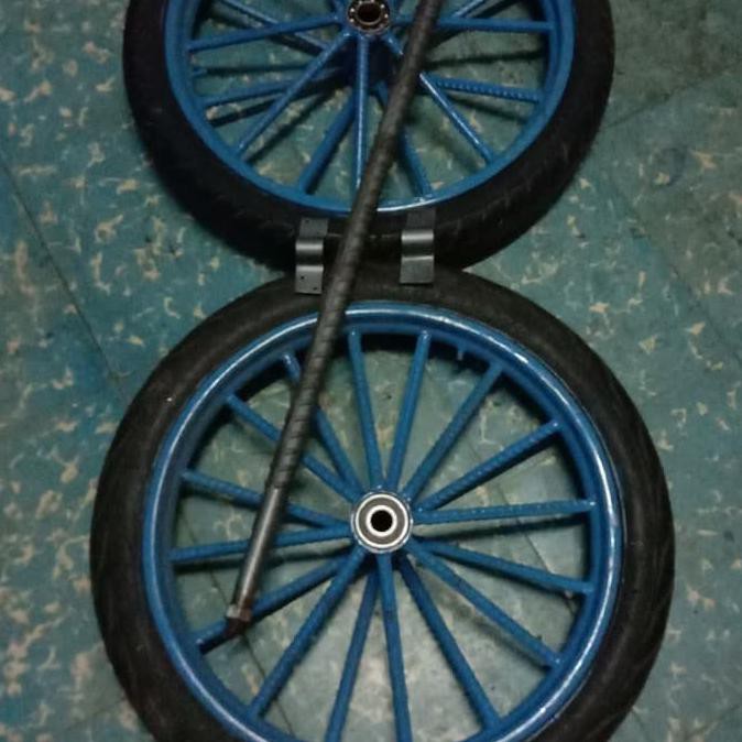 roda gerobak 1set ruji besi 8 besar