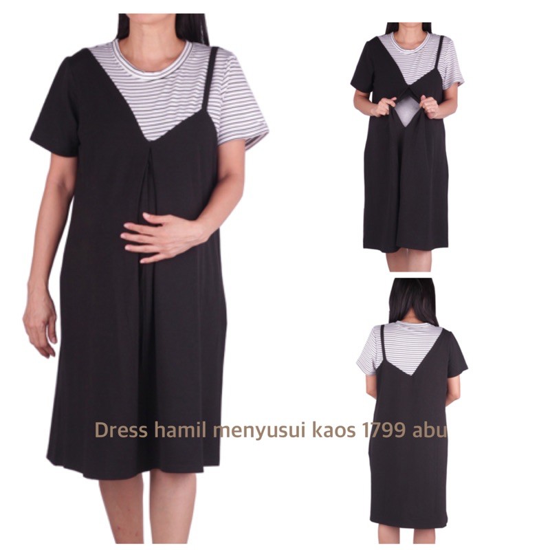 Baju hamil dress kaos hamil dan menyusui 1799