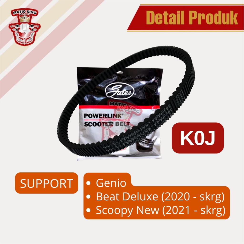 Vanbelt V Belt Fanbelt GENIO Beat Deluxe New 2020 2021 KOJ K1A K2F Gates Powerlink