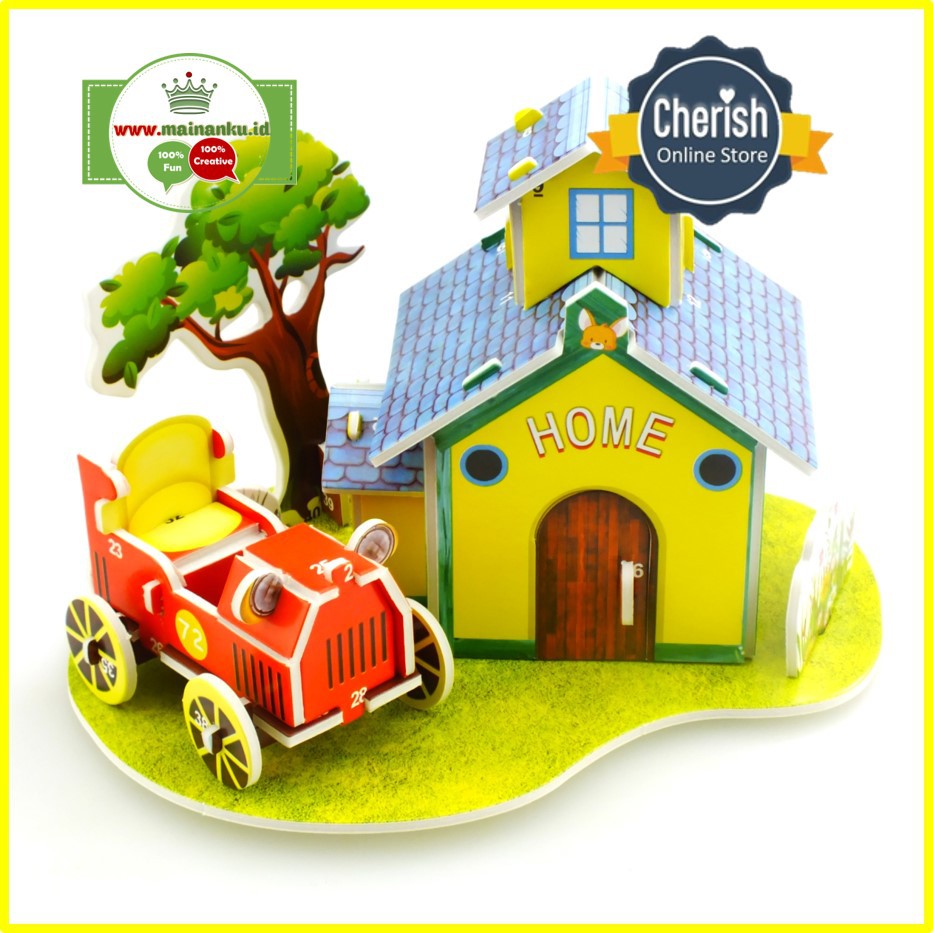 Mini Puzzle 3d | TINY'S HOME | Suvenir Kado Ulang Tahun Anak - 1688B