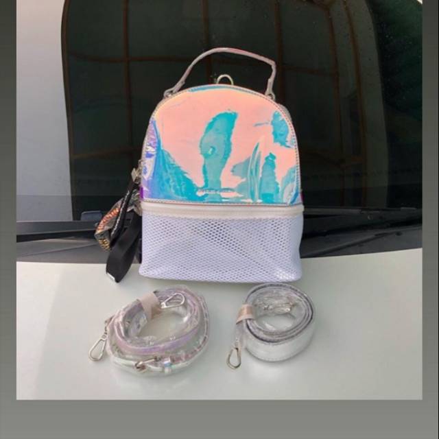 CK BACKPACK HOLOGRAM WHITE