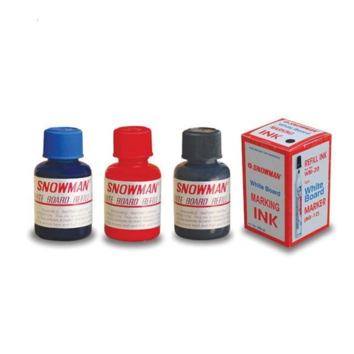 

Refil Spidol Snowman Whiteboard Ink Tinta Hitam Satuan