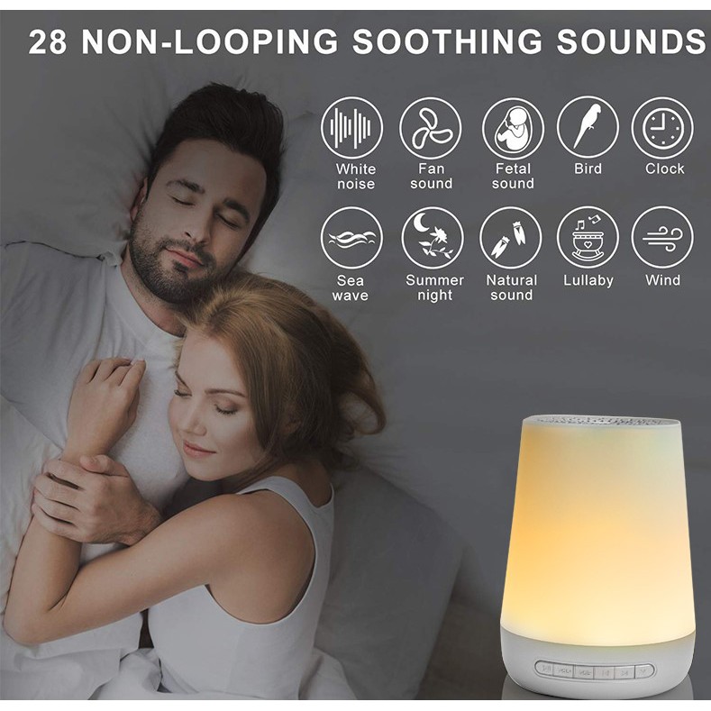 Lampu Tidur LED Smart Touch With 28 Soothing Sound Machine
