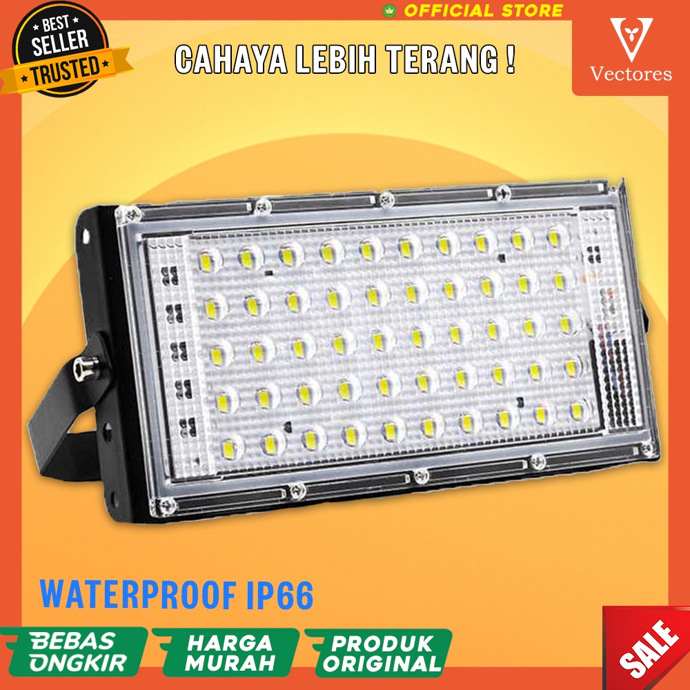 [ORIGINAL] Lampu Tembak Sorot Pentas Pinggir Spotlight Flood Light Terang Outdoor Luar Rumah LED Ful