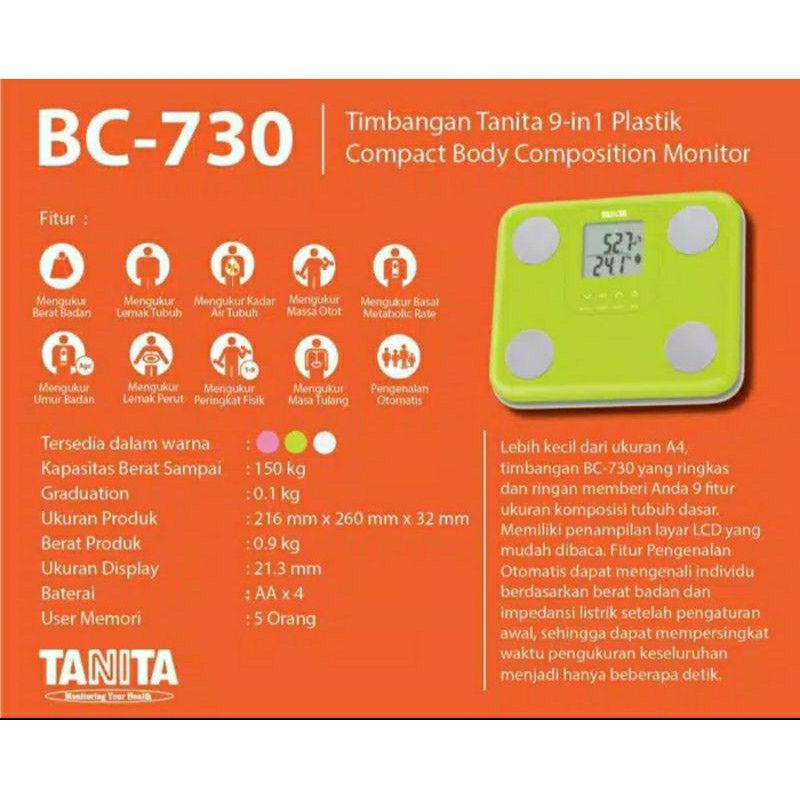 Timbangan Herbalife Tanita BC730 Hijau