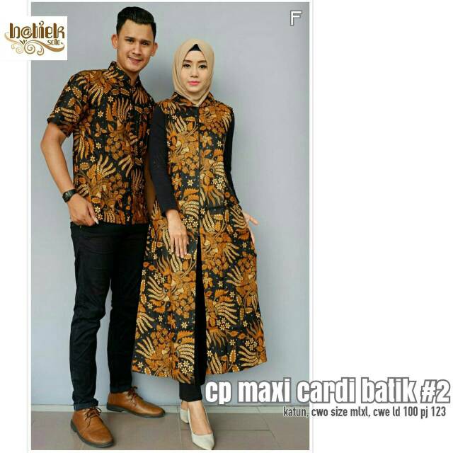 Paling Murah Couple Batik Maxi Cardi Manggar Baju Kantoran Wanita Pria Formal Kondangan Katun Etnik Motif Ceker RGQM8wSXgJxOAd