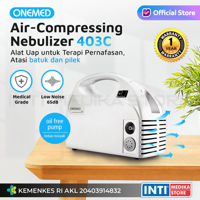 Onemed - Nebulizer Ion 403C Alat Terapi Uap Terapi Batuk Pilek #98
