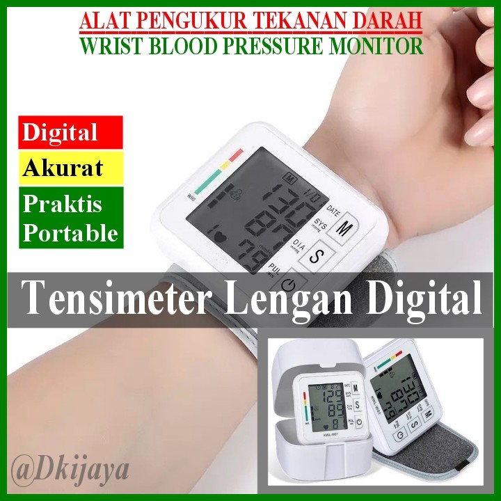 TENSI TANGAN TENSIMETER DIGITAL alat tensi pengukur tekanan darah Wrist Blood Pressure Monitor Portable