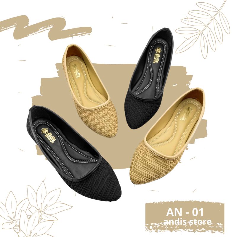 Sepatu Wanita Flatshoes Dixxi polos Andis AN01