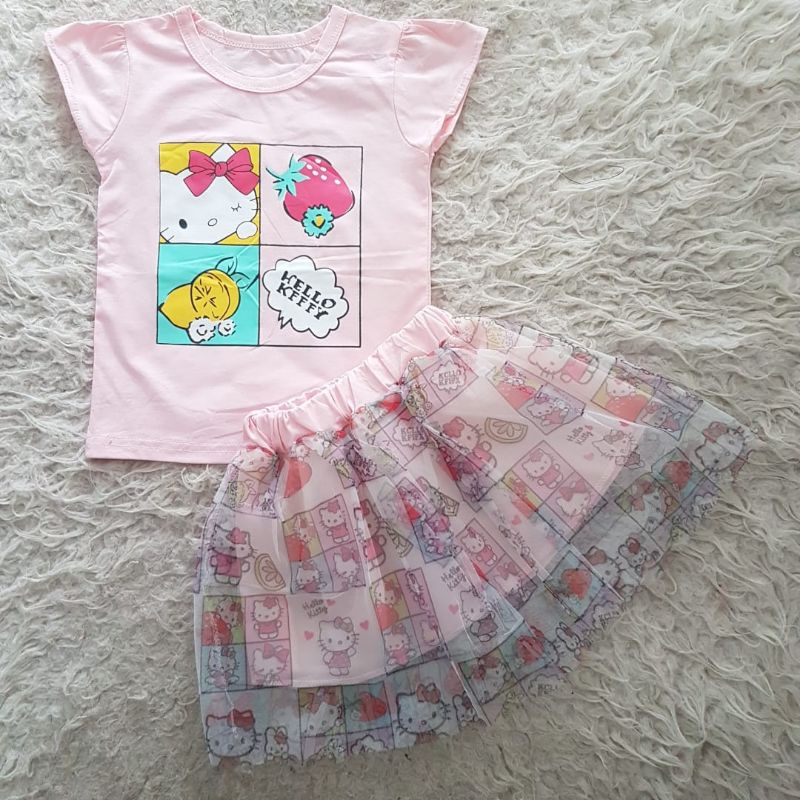 Baju Bayi Import Kaos skirt set