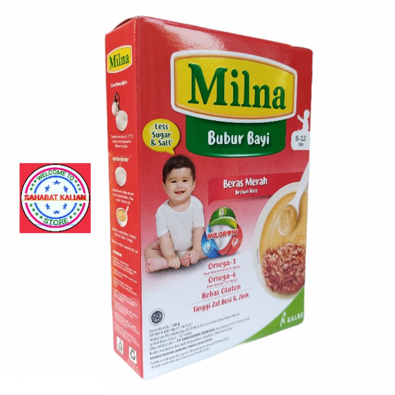 MILNA BUBUR BAYI 6+ DAN 8+ 120GR PER 1 BOX