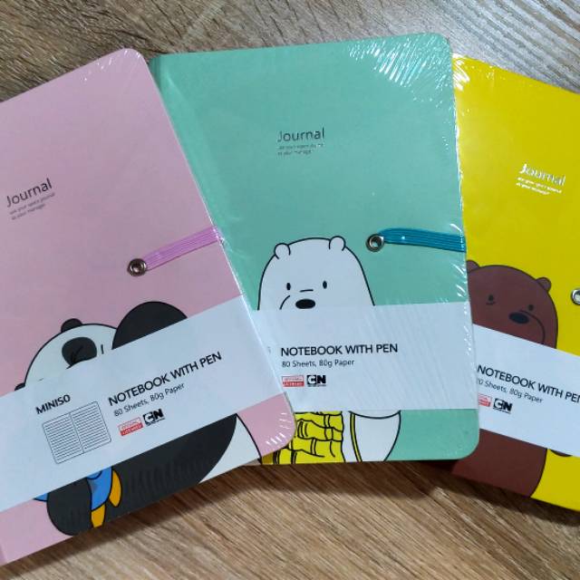  MINISO  NOTEBOOK  WEBAREBEARS WITH PEN Shopee Indonesia