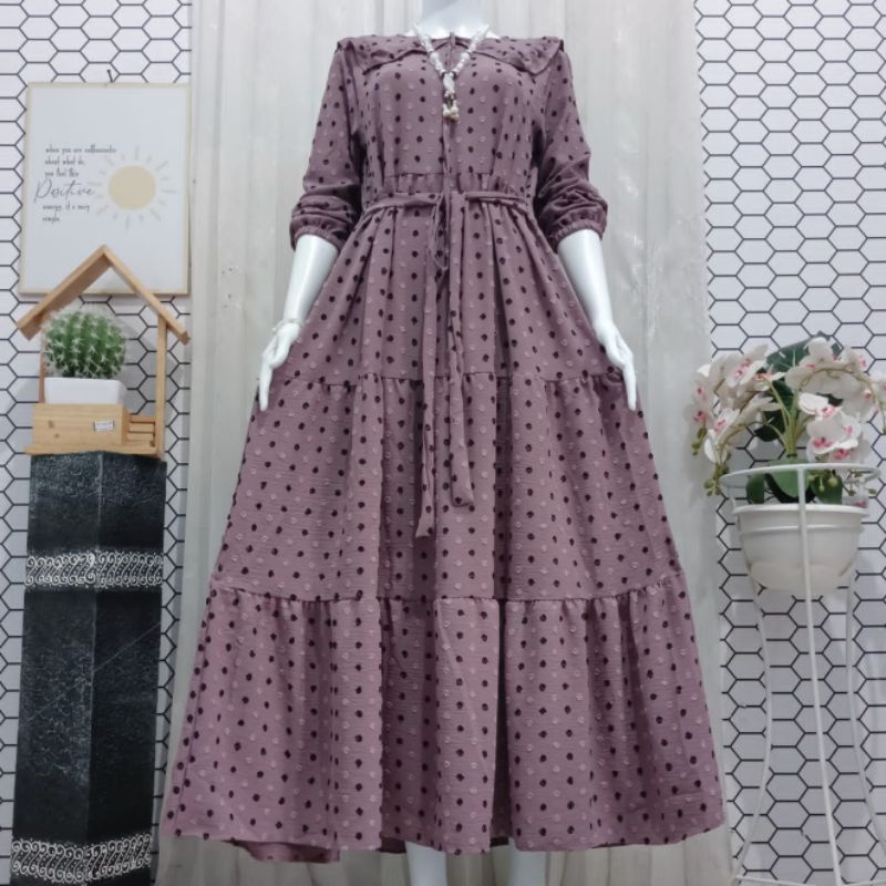 DRESS CRINKLE URAGIRI TIMBUL/GAMIS CRINKLE URAGIRI TERBARU
