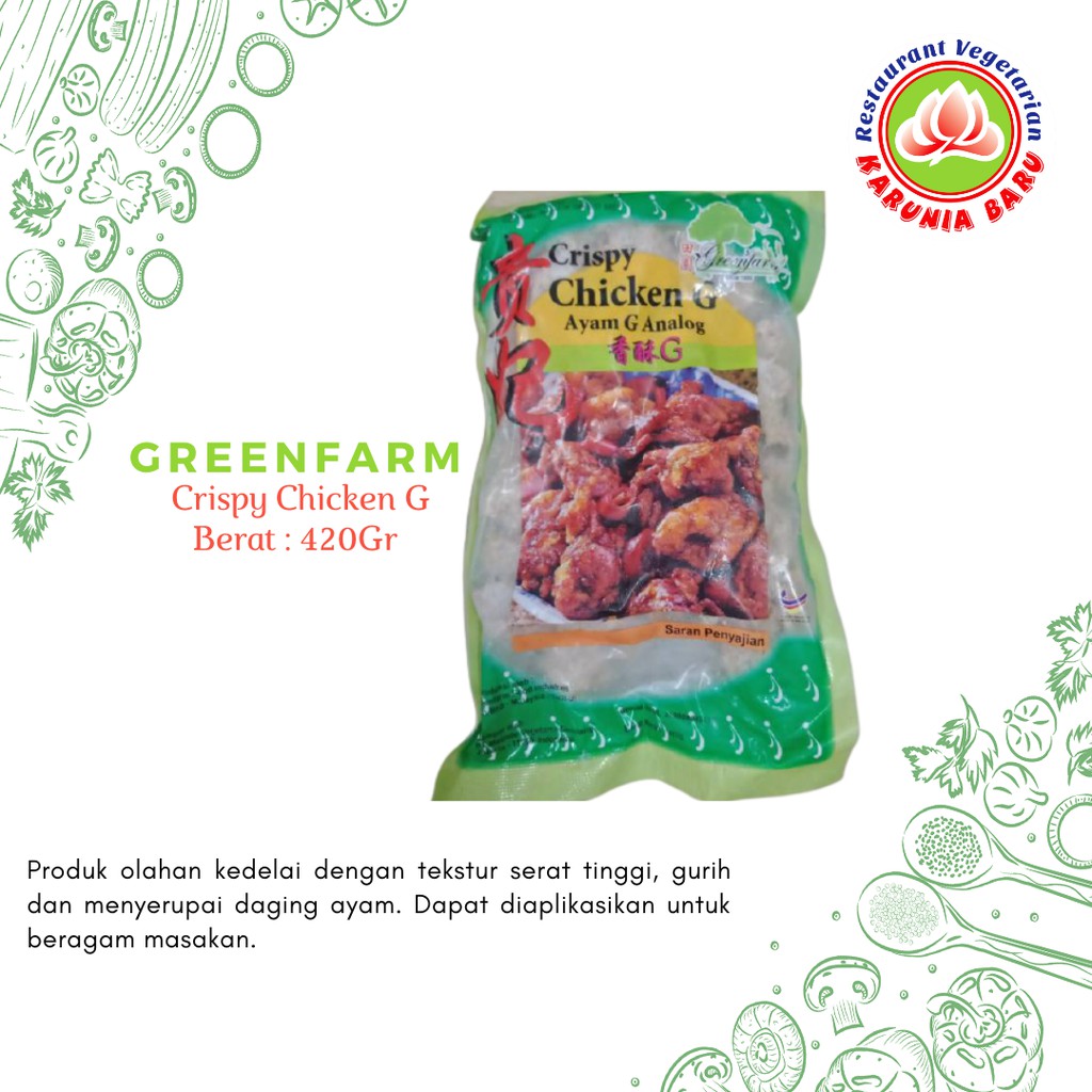 

GREENFARM Crispy Chicken G Vegetarian 420Gr