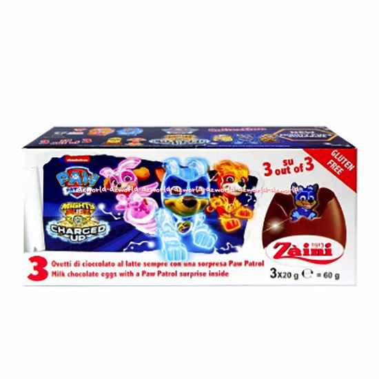 Zaini Tayo Paw Patrol Milk Chocolate Eggs Coklat Telur Bus Tayyo Mobil Zainy Telur Coklat Telur Bulat Isi mainan Anak Paws patrol Pawpatrol