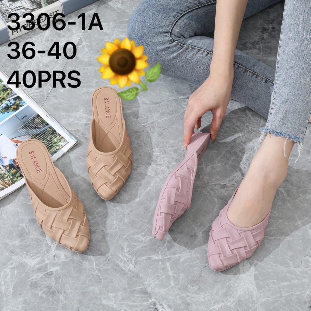 Sandal Karet Jelly Wedges Wanita import Model Terbaru Original Kekinian by AGUNG STYLE Balance 3306-1A