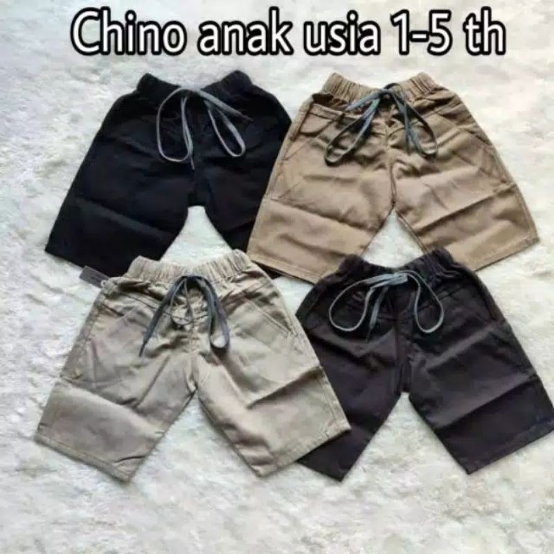 Celana Chino Pendek Anak size 1 2 3 4 5 6 7 8 9