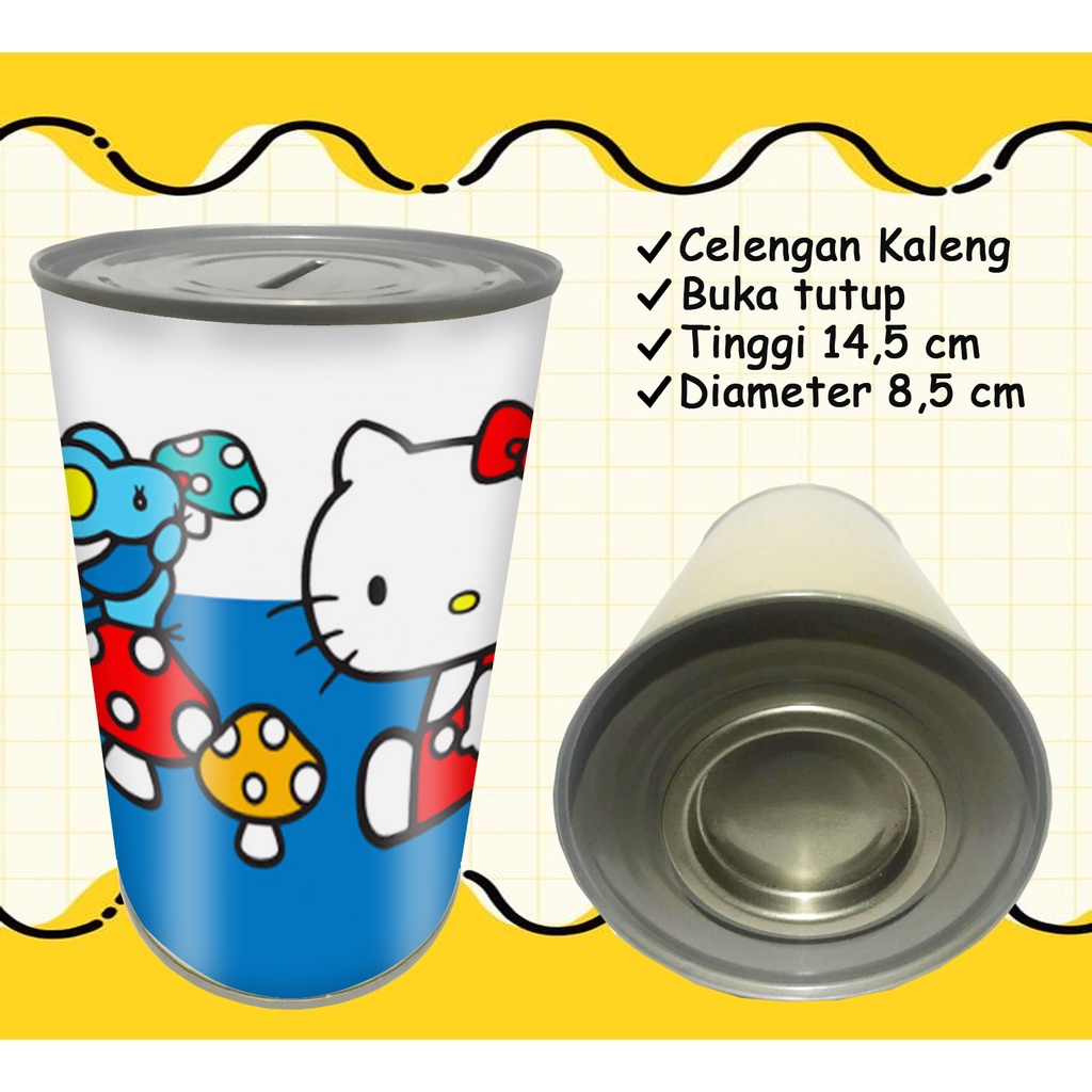 Celengan Kaleng Buka Tutup Celengan Kaleng Hello Kitty Celengan Custom