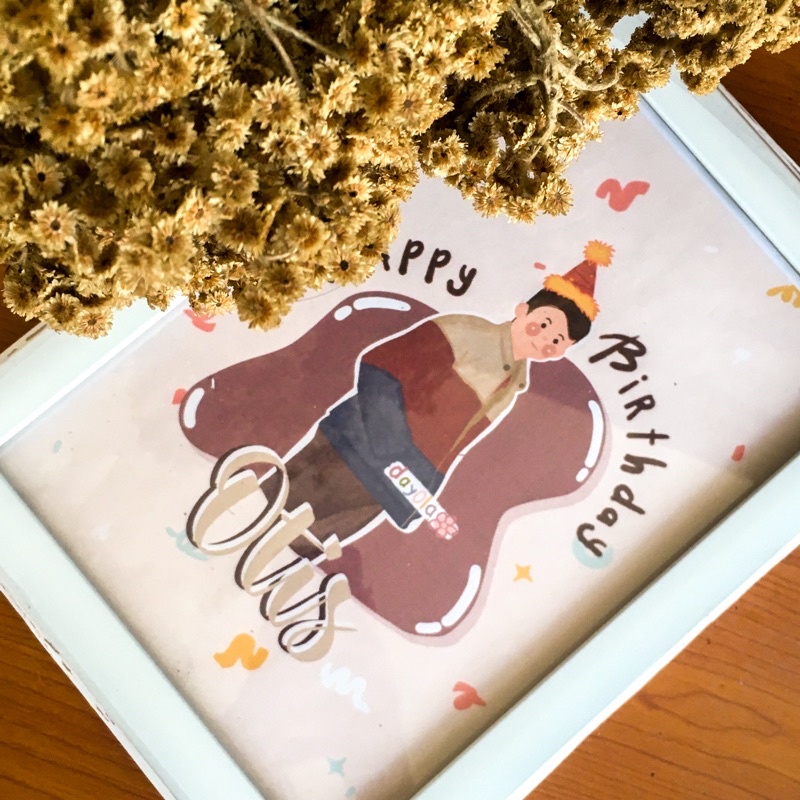 CUSTOM FRAME 2D 6R ILUSTRASI GIFT | GRADUATION| BIRTHDAY | ANNIVERSARY
